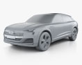 Audi h-tron quattro 2016 3d model clay render