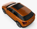 Audi Q2 2020 3d model top view