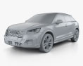 Audi Q2 2020 3d model clay render
