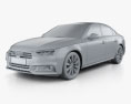 Audi A4 S-Line 2019 3D模型 clay render