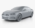 Audi A5 Coupe 2019 3d model clay render