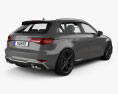 Audi S3 Sportback 2019 Modelo 3D vista trasera