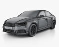 Audi A3 S-Line 2019 3d model wire render