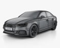 Audi RS3 Седан 2018 3D модель wire render