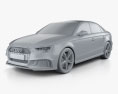 Audi RS3 sedan 2018 Modèle 3d clay render