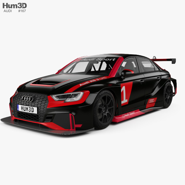 Audi RS3 LMS 2018 Modelo 3d