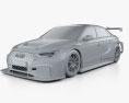 Audi RS3 LMS 2018 3d model clay render