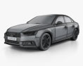 Audi S4 2019 3d model wire render