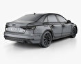 Audi A4 (B9) S-line saloon з детальним інтер'єром 2019 3D модель