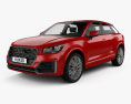 Audi Q2 S-Line HQインテリアと 2017 3Dモデル