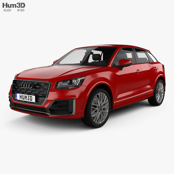 Audi Q2 S-Line with HQ interior 2020 3D model