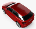 Audi Q2 S-Line mit Innenraum 2017 3D-Modell Draufsicht