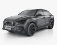 Audi Q8 S-line 2021 3d model wire render