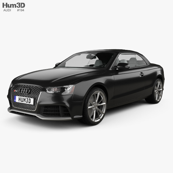 Audi RS5 cabriolet with HQ interior 2015 3D model