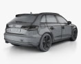 Audi A3 Sportback mit Innenraum 2013 3D-Modell