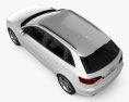Audi A3 Sportback mit Innenraum 2013 3D-Modell Draufsicht