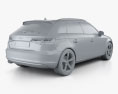 Audi A3 Sportback mit Innenraum 2013 3D-Modell