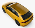 Audi Q8 S-line з детальним інтер'єром та двигуном 2021 3D модель top view