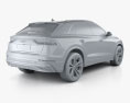 Audi Q8 S-line з детальним інтер'єром та двигуном 2021 3D модель