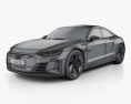 Audi e-tron GT 概念 2018 3Dモデル wire render