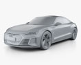 Audi e-tron GT Концепт 2018 3D модель clay render