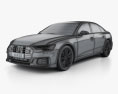 Audi A6 sedan S-Line 2021 3d model wire render
