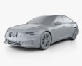 Audi A6 sedan S-Line 2021 3d model clay render