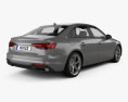 Audi A4 sedan 2022 Modelo 3d vista traseira