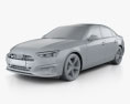 Audi A4 sedan 2022 Modelo 3d argila render