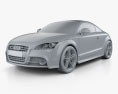 Audi TTS クーペ 2016 3Dモデル clay render