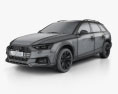 Audi A4 Allroad 2022 3D模型 wire render