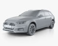 Audi A4 Allroad 2022 3D模型 clay render