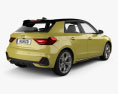 Audi A1 Sportback S-line with HQ interior 2021 3d model back view