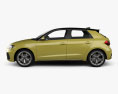Audi A1 Sportback S-line with HQ interior 2021 3d model side view