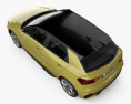 Audi A1 Sportback S-line mit Innenraum 2018 3D-Modell Draufsicht