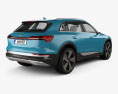 Audi e-tron mit Innenraum 2019 3D-Modell Rückansicht