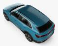 Audi e-tron mit Innenraum 2019 3D-Modell Draufsicht