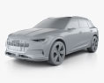 Audi e-tron mit Innenraum 2019 3D-Modell clay render