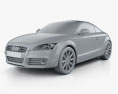 Audi TT купе 2016 3D модель clay render