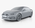 Audi RS5 coupe 2022 3d model clay render