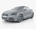 Audi TT RS Roadster 2016 3D-Modell clay render