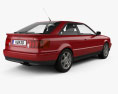 Audi S2 coupe 1995 3d model back view