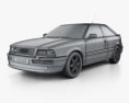 Audi S2 coupe 1995 3d model wire render
