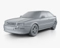 Audi S2 coupe 1995 3d model clay render