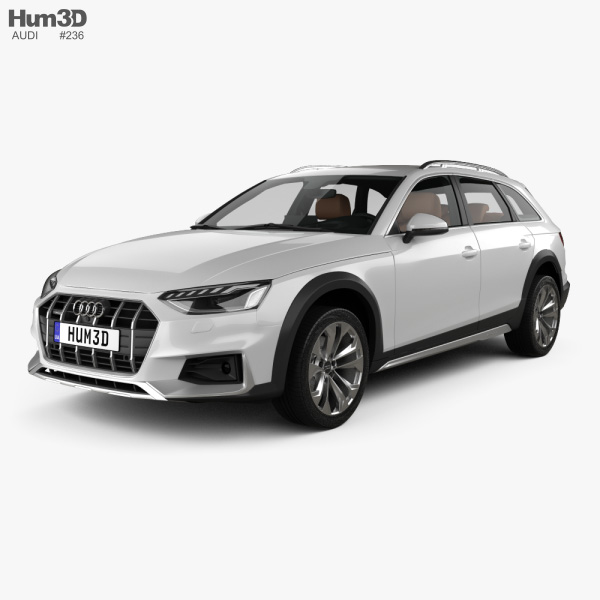 Audi A4 Allroad 인테리어 가 있는 2022 3D 모델 