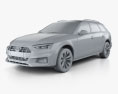 Audi A4 Allroad with HQ interior 2022 3d model clay render