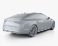 Audi A5 S-line sportback with HQ interior 2020 3d model