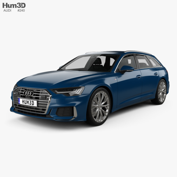 Audi A6 S-Line avant with HQ interior 2021 3D model