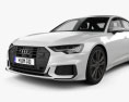 Audi A6 S-Line sedan with HQ interior 2021 3d model
