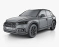 Audi Q5 S-line mit Innenraum 2016 3D-Modell wire render